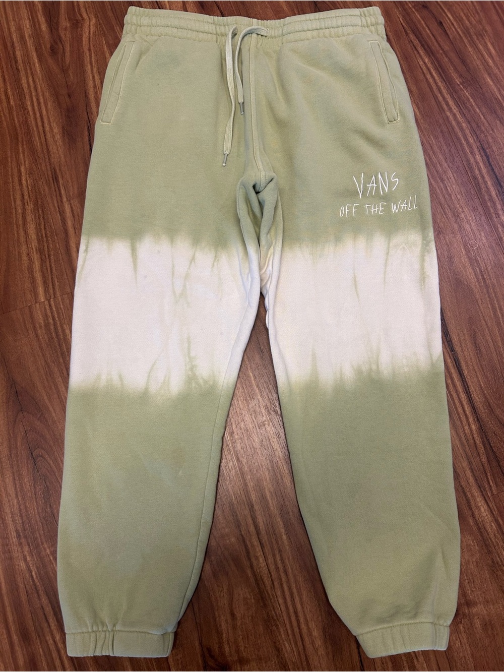 Vans Olive & Cream Tie-Dye Jogger Sweatpants - Kids